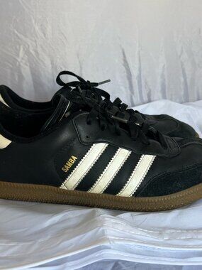 adidas Core Black/Cloud White/Gum Samba 2009 Indoor Soccer Shoes - Men's US 6